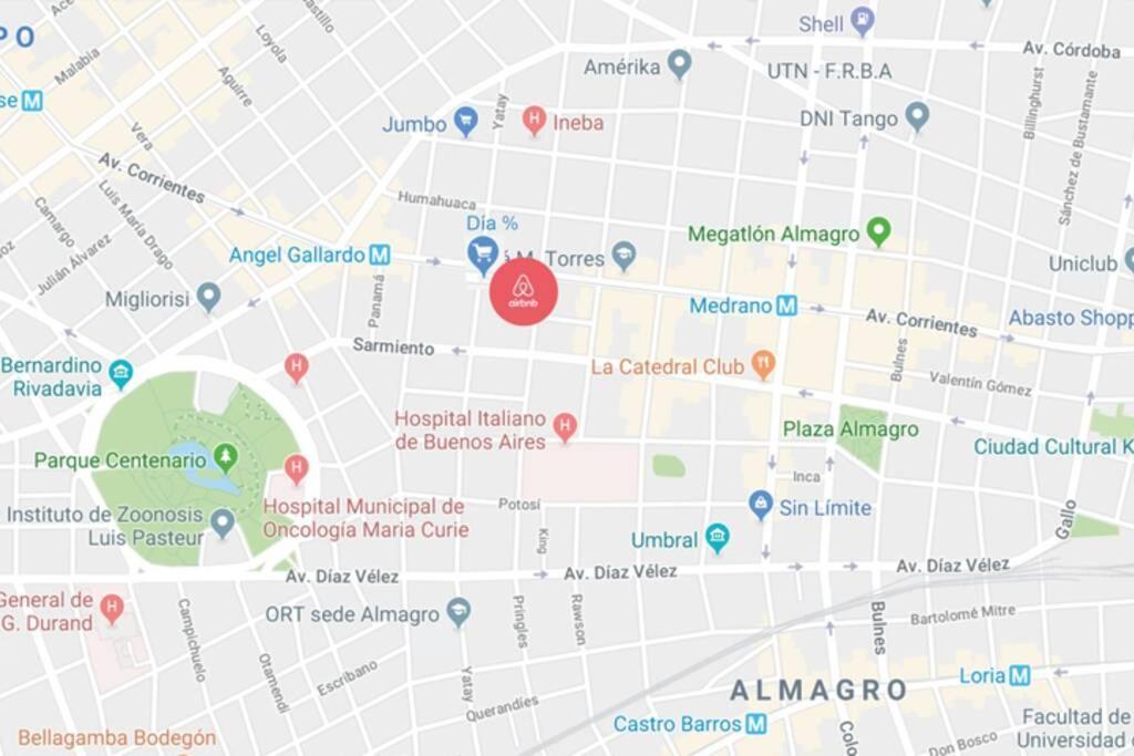 2 Ambientes En Almagro En Av Corrientes Para 2 Personas Buenos Aires Exterior foto